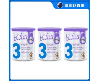 【澳洲直邮包邮】Bubs 婴幼儿山羊A2配方奶粉3段 800克x3罐（1-3岁适用）